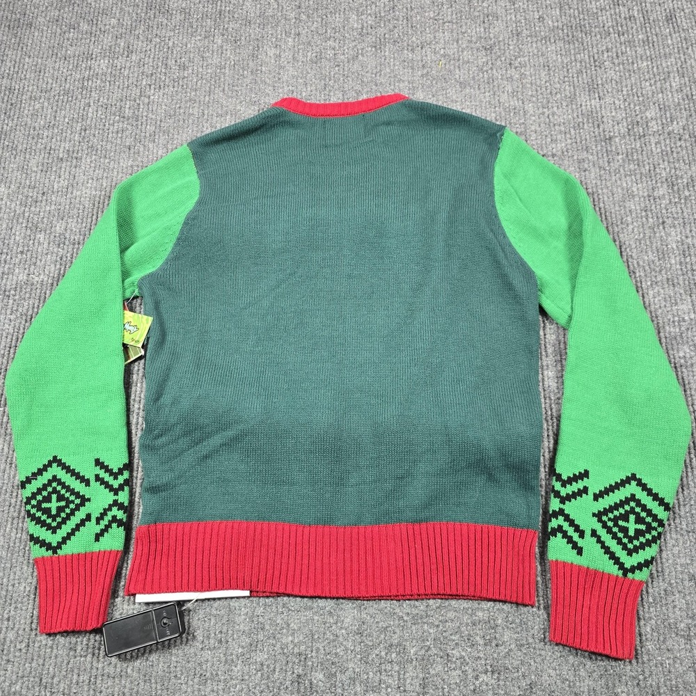 Spencer's Workshop Sweater Mens Medium Rick And Morty Light‎ Up Ugly Xmas - Picture 3 of 14